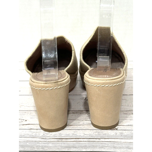 Donald J. Pilner Clogs Beige Tan Mules Wedge Shoes Size 7M - Picture 13 of 16